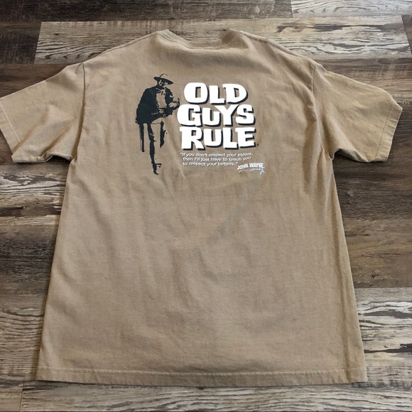 Old Guys Rule John Wayne Tshirt Xl 